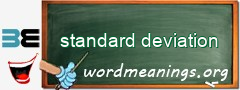 WordMeaning blackboard for standard deviation
